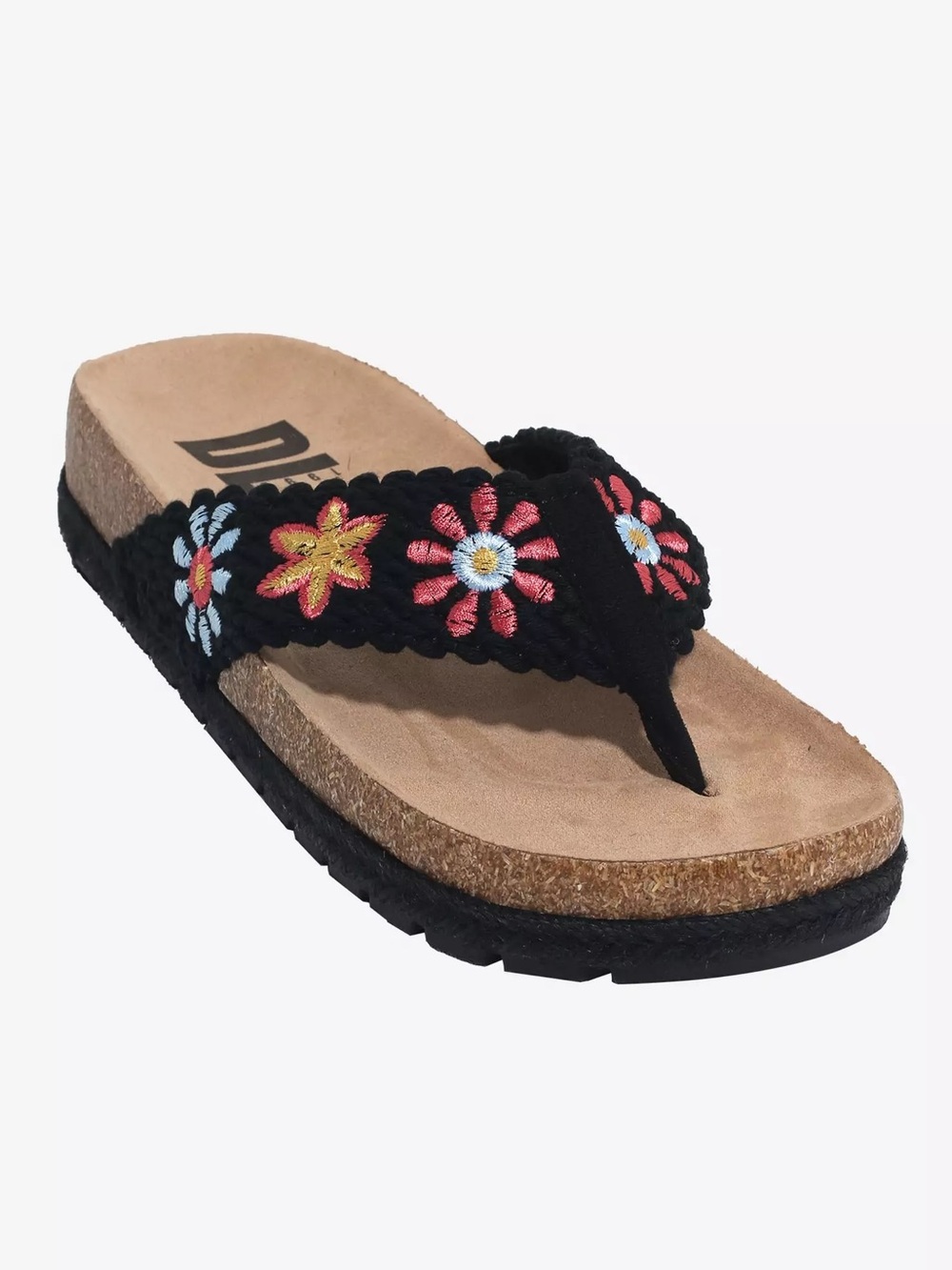 Dirty Laundry Black Tigerlily Floral Sandals
